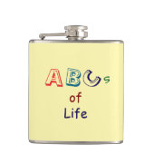 ABC's van het leven vinyl omwikkelde fles Heupfles (Voorkant)