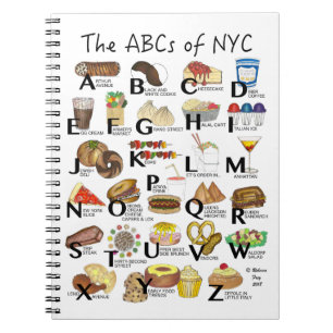 ABC's van NYC Iconic New York City Foods Alphabet Notitieboek