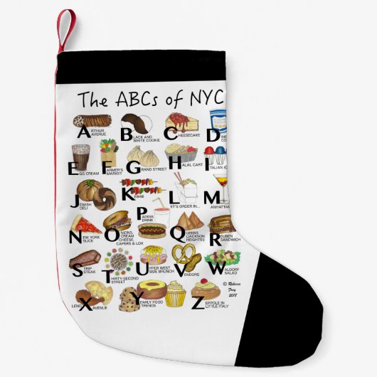 ABC's van NYC New York City Kleine Kerstsok (Voorkant)