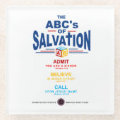 ABC's van redding Glazen Onderzetter (Voorkant)