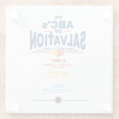 ABC's van redding Glazen Onderzetter (Achterkant)