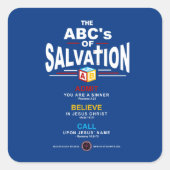 ABC's van redding Vierkante Sticker (Voorkant)