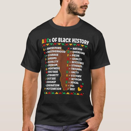ABC's van zwarte geschiedenis T-shirt (Voorkant)