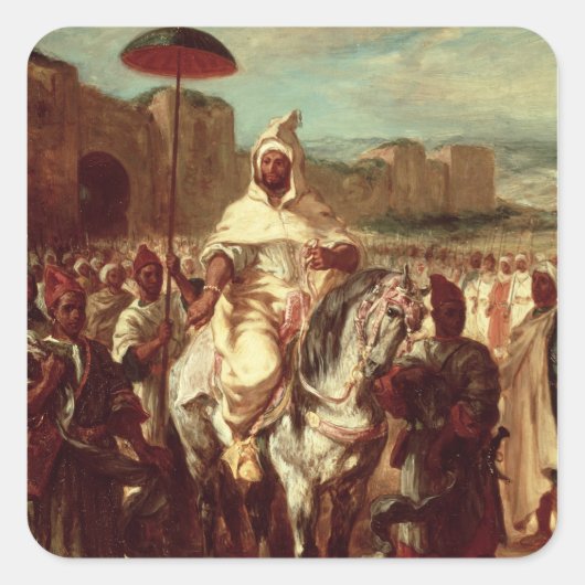 Abd Ar-Rahman Sultan van Marokko Vierkante Sticker (Voorkant)