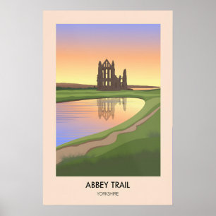 Abdij Wandelroute Yorkshire Reisposter Poster