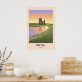 Abdij Wandelroute Yorkshire Reisposter Poster (Keuken)