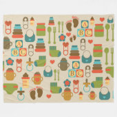 ABDL schattig patroon | Baby4Levensduur | BabyCute Fleece Deken (Voorkant (Horizontaal))