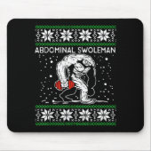 Abdominal Swoleman Yeti Fun Christmas Gym Weightli Muismat (Voorkant)