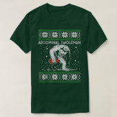 Abdominal Swoleman Yeti Fun Christmas Gym Weightli T-shirt (Design voorkant)