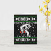 Abdominale Swoleman Yeti Leuk Kerstmis Gym Gewicht Kaart (Gele Bloem)