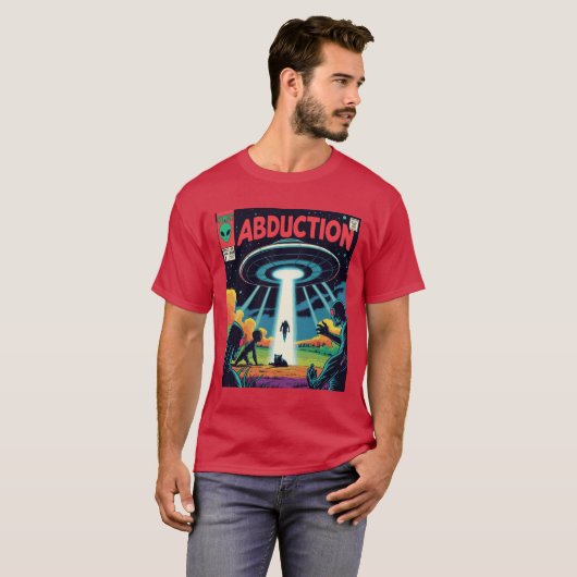 Abduction Comics: een retro sciencefictionavontuur T-shirt (Voorkant volledig)