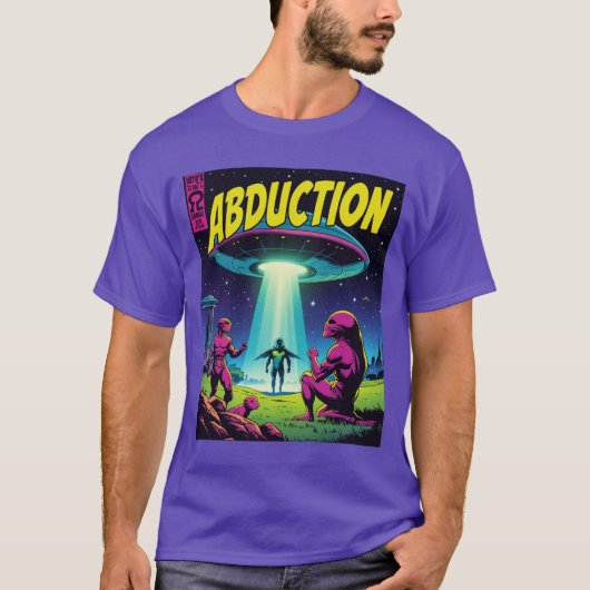 Abduction Comics: een retro sciencefictionavontuur T-shirt (Voorkant)
