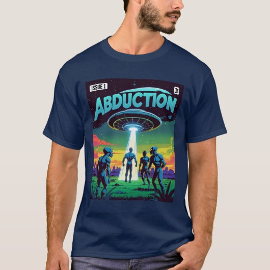 Abduction Comics: een retro sciencefictionavontuur T-shirt (Voorkant)