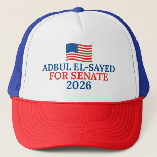 Abdul El-Sayed voor Senaat 2026 Verkiezing Trucker Pet