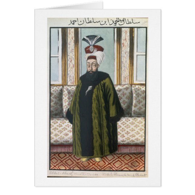 Abdul Hamid I (1725-89) Sultan 1774-89, uit 'A Se (Voorkant)