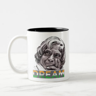 Abdul Kalam Indian Leader India Designs Tweekleurige Koffiemok