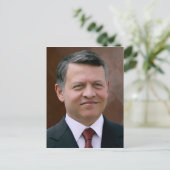 Abdullah II ibn al-Hussein, koning van Jordanië Briefkaart (Staand voorkant)
