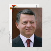 Abdullah II ibn al-Hussein, koning van Jordanië Briefkaart (Voorkant / Achterkant)