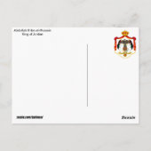 Abdullah II ibn al-Hussein, koning van Jordanië Briefkaart (Achterkant)