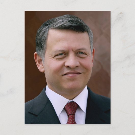 Abdullah II ibn al-Hussein, koning van Jordanië Briefkaart (Voorkant)