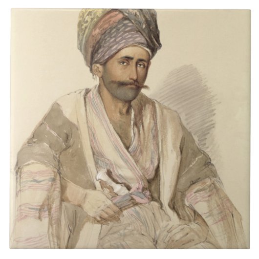 Abdullah - Kurd uit Bitlis, 1852 Tegeltje (Voorkant)