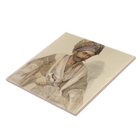 Abdullah - Kurd uit Bitlis, 1852 Tegeltje (Zijkant)