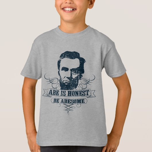 Abe is het eerlijkst Abesome T-shirt (Voorkant)
