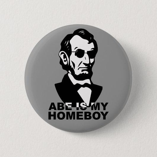 Abe is mijn Homeboy Ronde Button 5,7 Cm (Voorkant)