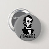 Abe is mijn Homeboy Ronde Button 5,7 Cm (Voorkant /achterkant)