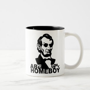 Abe is mijn homeboy tweekleurige koffiemok