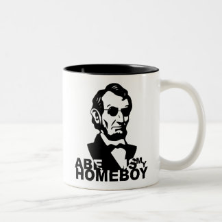 Abe is mijn homeboy tweekleurige koffiemok