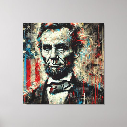 ABE LINCOLN 16E AMERIKAANSE PRESIDENT 12 CANVAS AFDRUK (Voorkant)