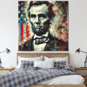 ABE LINCOLN 16E AMERIKAANSE PRESIDENT 12 CANVAS AFDRUK (Insitu (Slaapkamer))