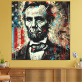 ABE LINCOLN 16E AMERIKAANSE PRESIDENT 12 CANVAS AFDRUK (Insitu (Woonkamer))