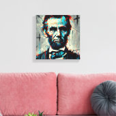 ABE LINCOLN 16E AMERIKAANSE PRESIDENT 2 CANVAS AFDRUK (Insitu (Woonkamer))
