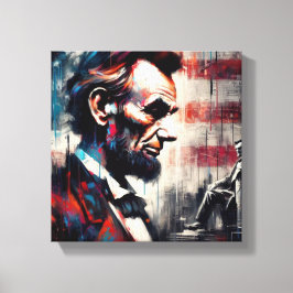ABE LINCOLN 16E AMERIKAANSE PRESIDENT 3 CANVAS AFDRUK