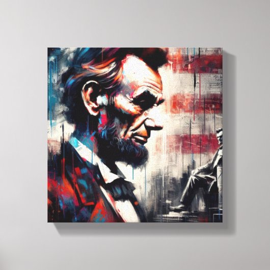 ABE LINCOLN 16E AMERIKAANSE PRESIDENT 3 CANVAS AFDRUK (Voorkant)