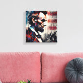 ABE LINCOLN 16E AMERIKAANSE PRESIDENT 3 CANVAS AFDRUK (Insitu (Woonkamer))