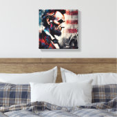 ABE LINCOLN 16E AMERIKAANSE PRESIDENT 3 CANVAS AFDRUK (Insitu (Slaapkamer))