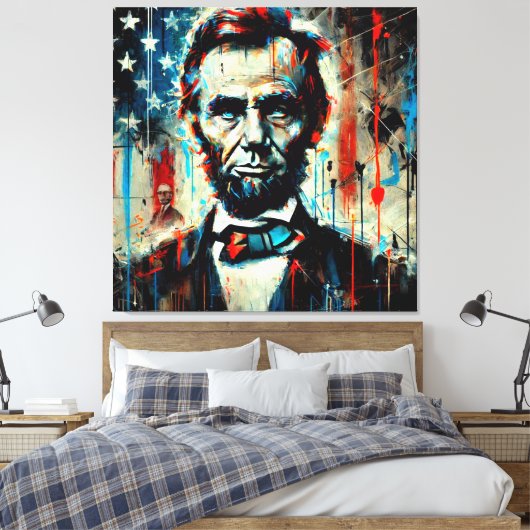 ABE LINCOLN 16E AMERIKAANSE PRESIDENT 8 CANVAS AFDRUK (Insitu (Slaapkamer))