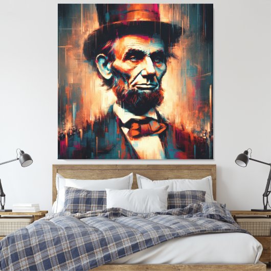 ABE LINCOLN 16E AMERIKAANSE PRESIDENT 9 CANVAS AFDRUK (Insitu (Slaapkamer))