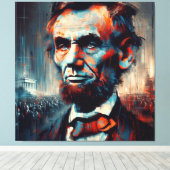 ABE LINCOLN 16E AMERIKAANSE PRESIDENT CANVAS AFDRUK (Insitu (Houten vloer))