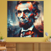 ABE LINCOLN 16E AMERIKAANSE PRESIDENT CANVAS AFDRUK (Insitu (Woonkamer))
