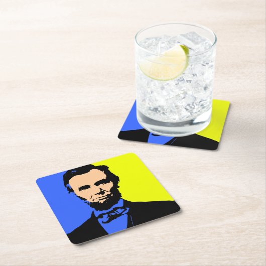 ABE LINCOLN 2 KARTONNEN ONDERZETTERS (Insitu)