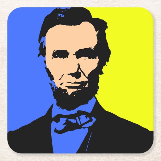 ABE LINCOLN 2 KARTONNEN ONDERZETTERS (Voorkant)