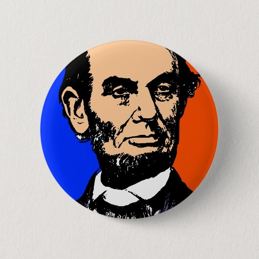 ABE LINCOLN (2) RONDE BUTTON 5,7 CM (Voorkant)