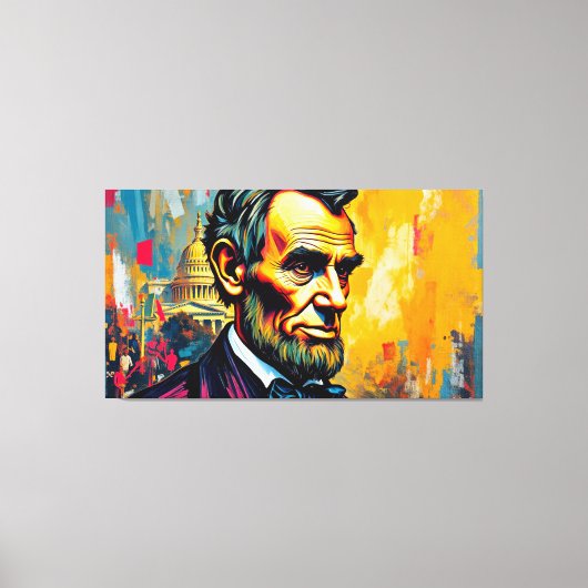 ABE LINCOLN 3 CANVAS AFDRUK (Voorkant)