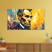 ABE LINCOLN 3 CANVAS AFDRUK (Insitu (Woonkamer))