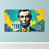 ABE LINCOLN 4 CANVAS AFDRUK (Insitu (Houten vloer))