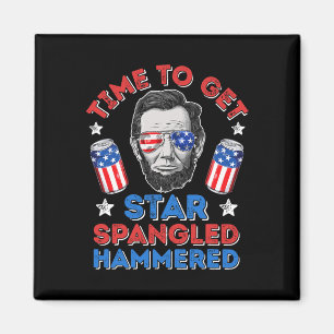 Abe Lincoln 4 juli Tijd om Sterrengeboren te worde Magneet
